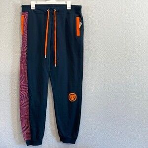 NEW Disney Marvel Black Panther Wakanda Forever Blue & Orange Sweatpants Size L